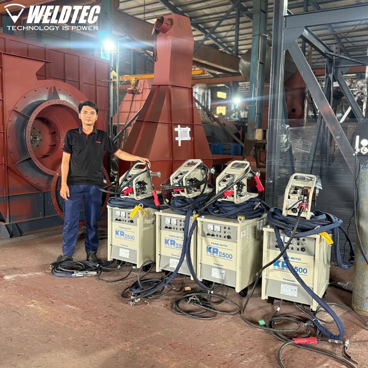 WELDTEC BÀN GIAO MÁY HÀN KR2 500 CHO KHÁCH HÀNG NGÀNH QUẠT HÚT BỤI