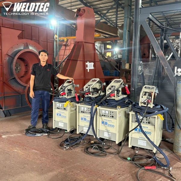WELDTEC BÀN GIAO MÁY HÀN KR2 500 CHO KHÁCH HÀNG NGÀNH QUẠT HÚT BỤI