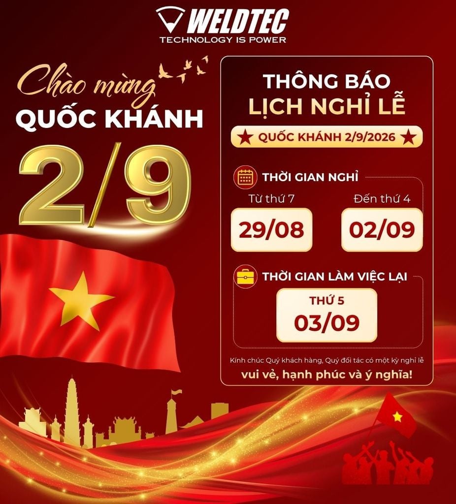 THÔNG BÁO LỊCH NGHỈ LỄ QUỐC KHÁNH 02/9/2026
