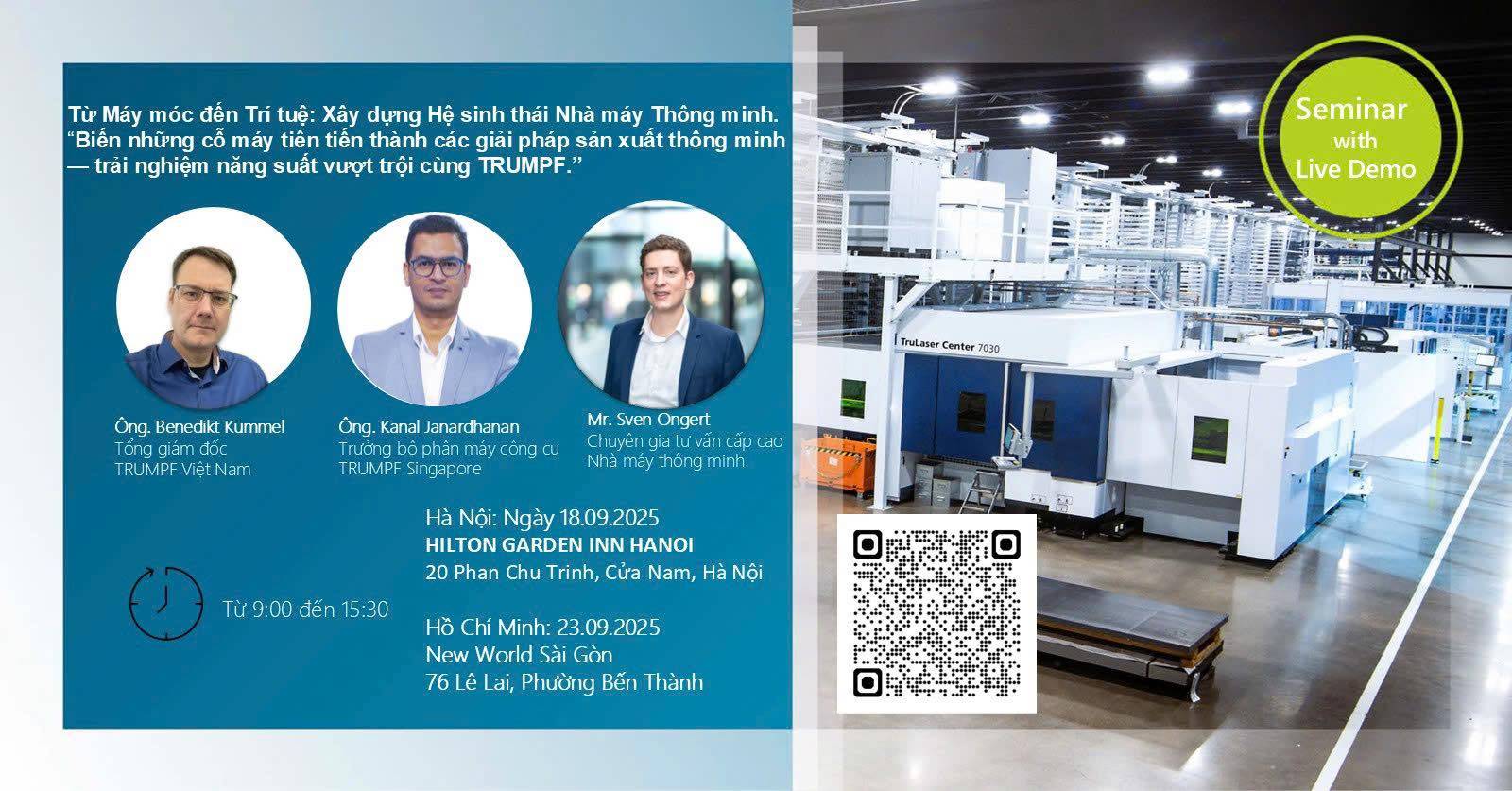 Chuyển đổi sản xuất với mô hình Nhà máy thông minh cùng TRUMPF