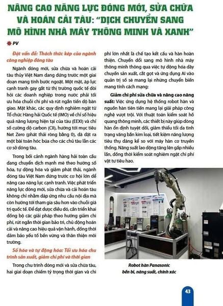 [BÁO CHÍ NÓI GÌ VỀ WELDTEC] - Weldtec vinh dự được quý báo Tạp chí Công Nghiệp Tàu Thủy đưa tin trong T6/2026