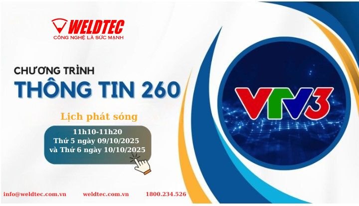 VTV3 đưa tin về các sự kiện của Weldtec trên Chương trình Thông tin 260