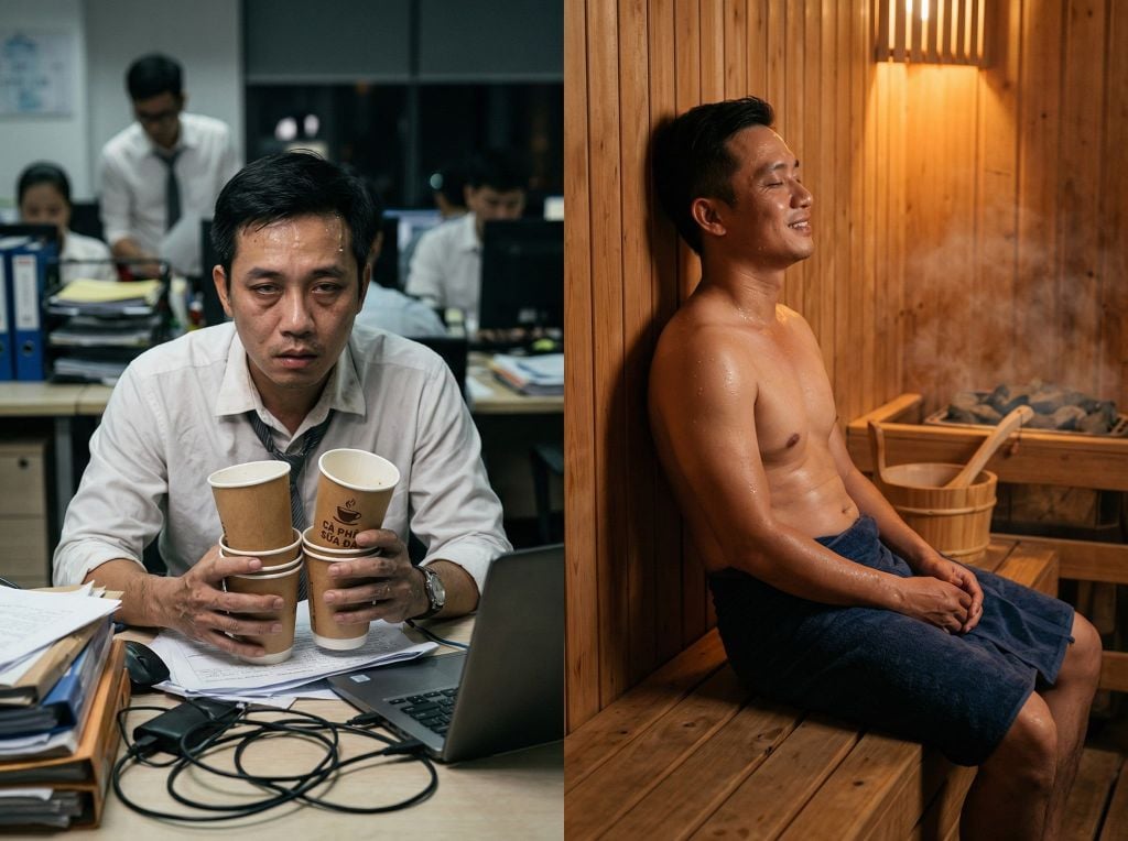 Tay run lẩy bẩy nếu thiếu ly Đen đá? (Cách Sauna giúp bạn 