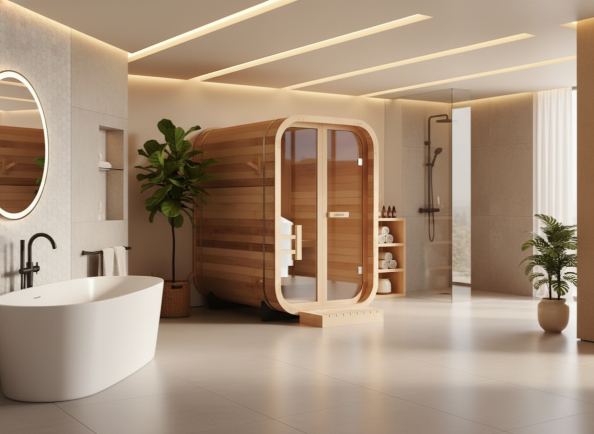 SaunaCabin đã đẹp. (Giờ không gian xung quanh có 