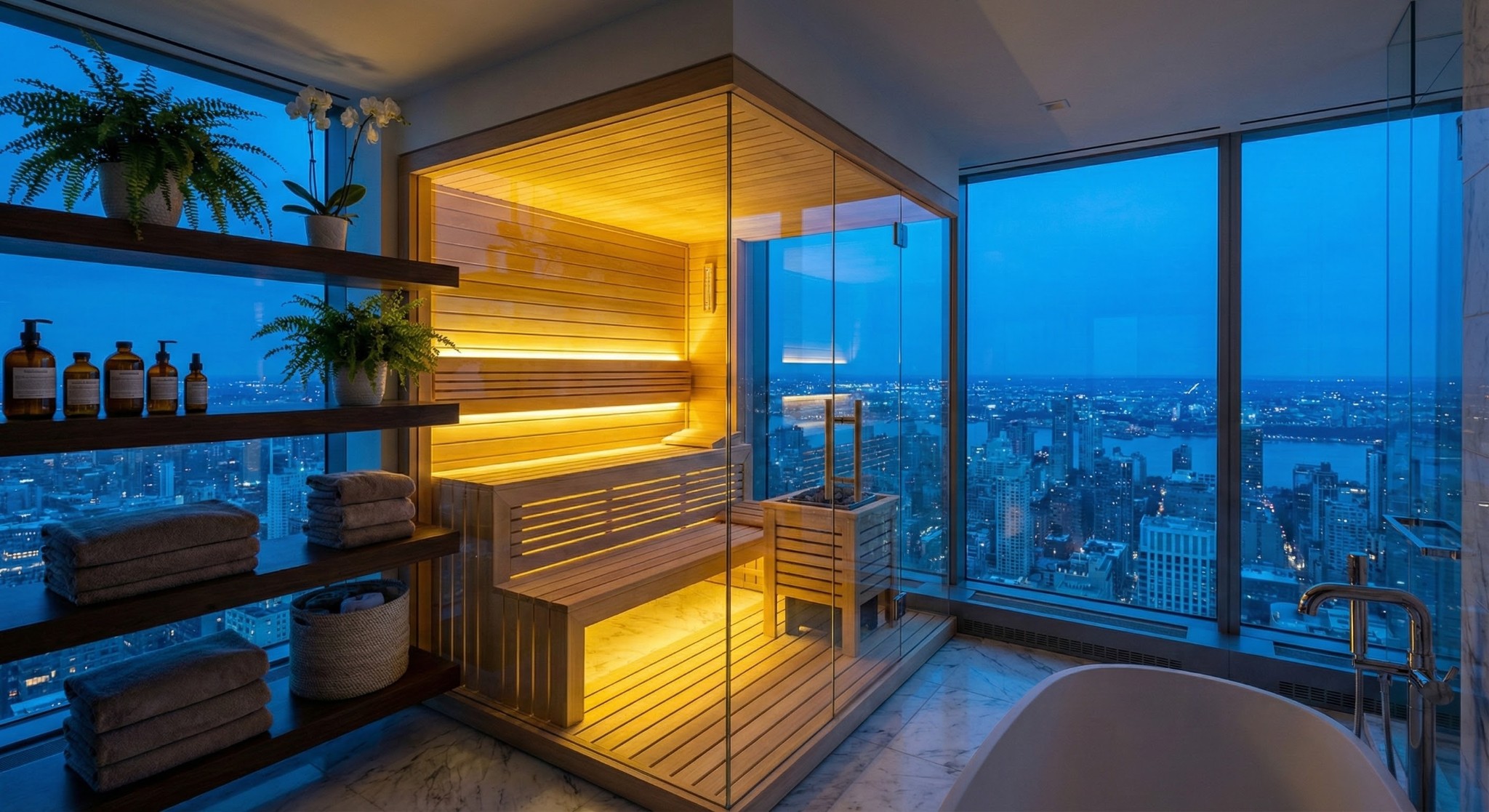 Penthouse mà thiếu Sauna Cabin thì cũng chỉ là... căn hộ tầng cao