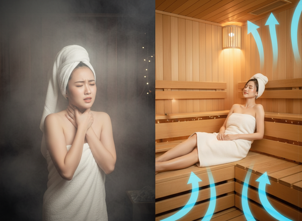 Bạn hít thở trong sauna. (Nhưng có hít thở đúng cách không?)