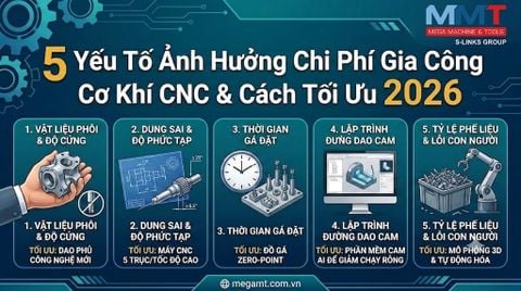 5 Yếu Tố Ảnh Hưởng Đến Chi Phí Gia Công CNC & Cách Khắc Phục Bằng Công Nghệ Mới