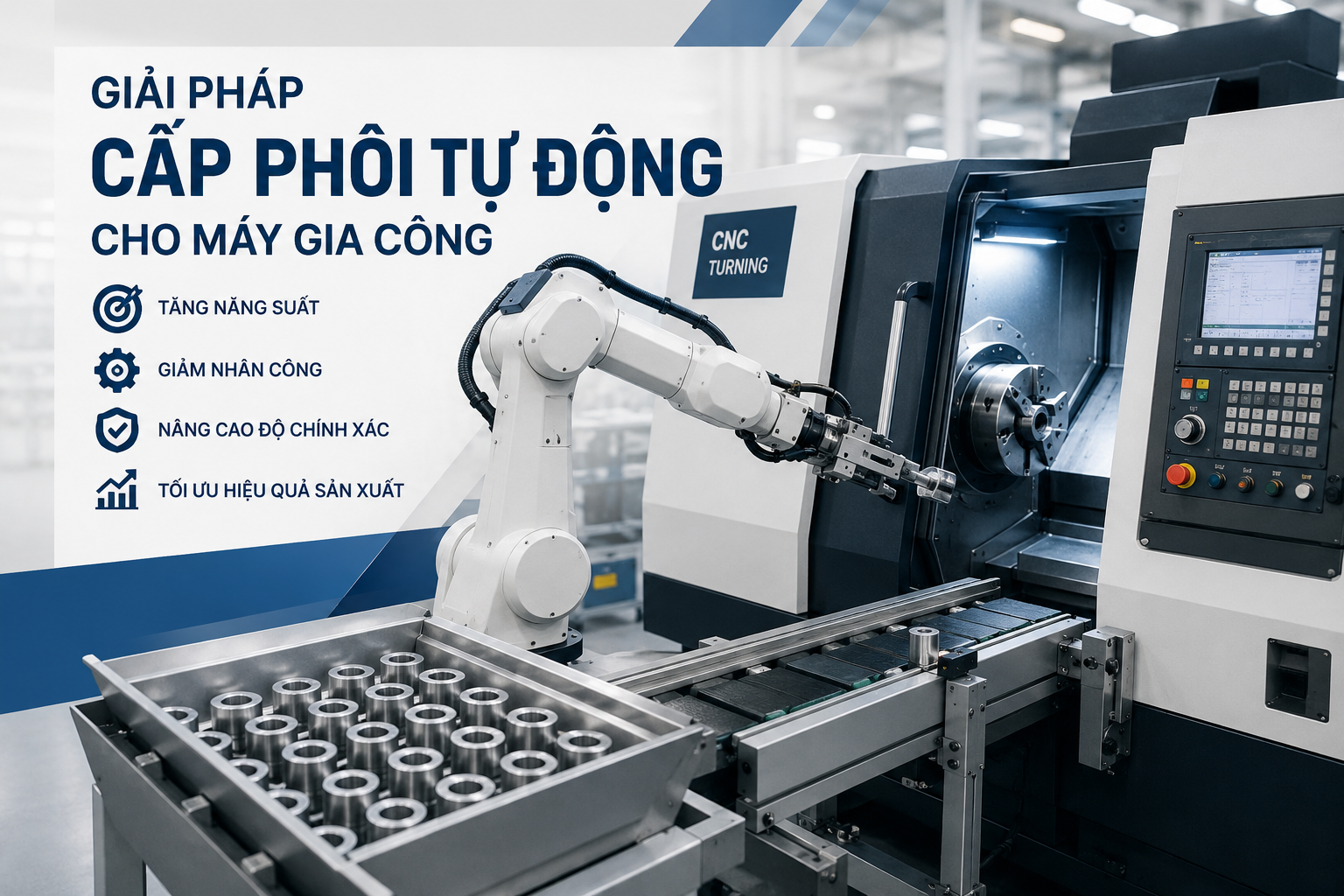 nhà cái f88 cấp phôi tự động cho máy gia công