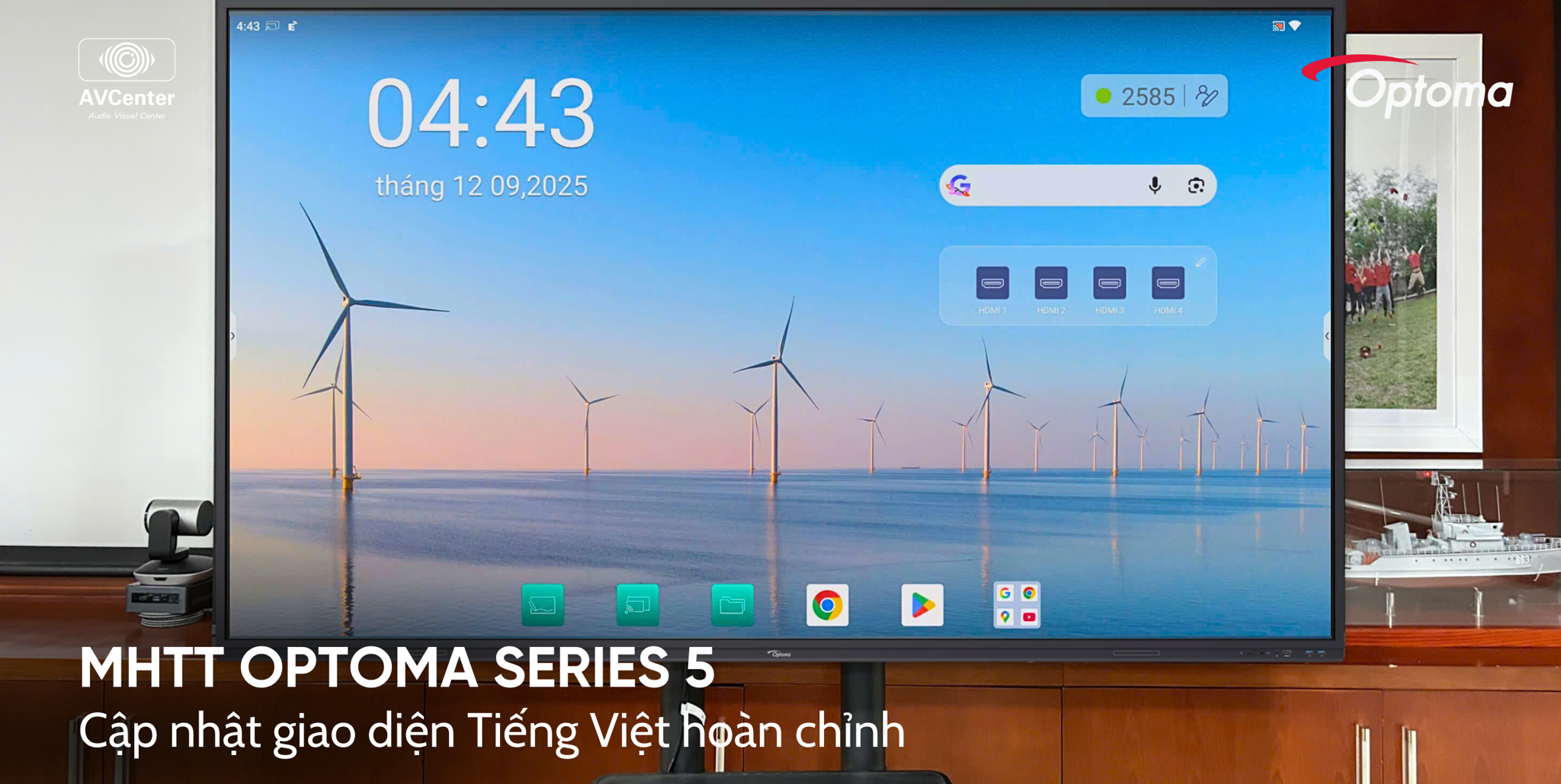 MÀN HÌNH TƯƠNG TÁC OPTOMA ĐÃ CÓ GIAO DIỆN TIẾNG VIỆT TRỰC QUAN