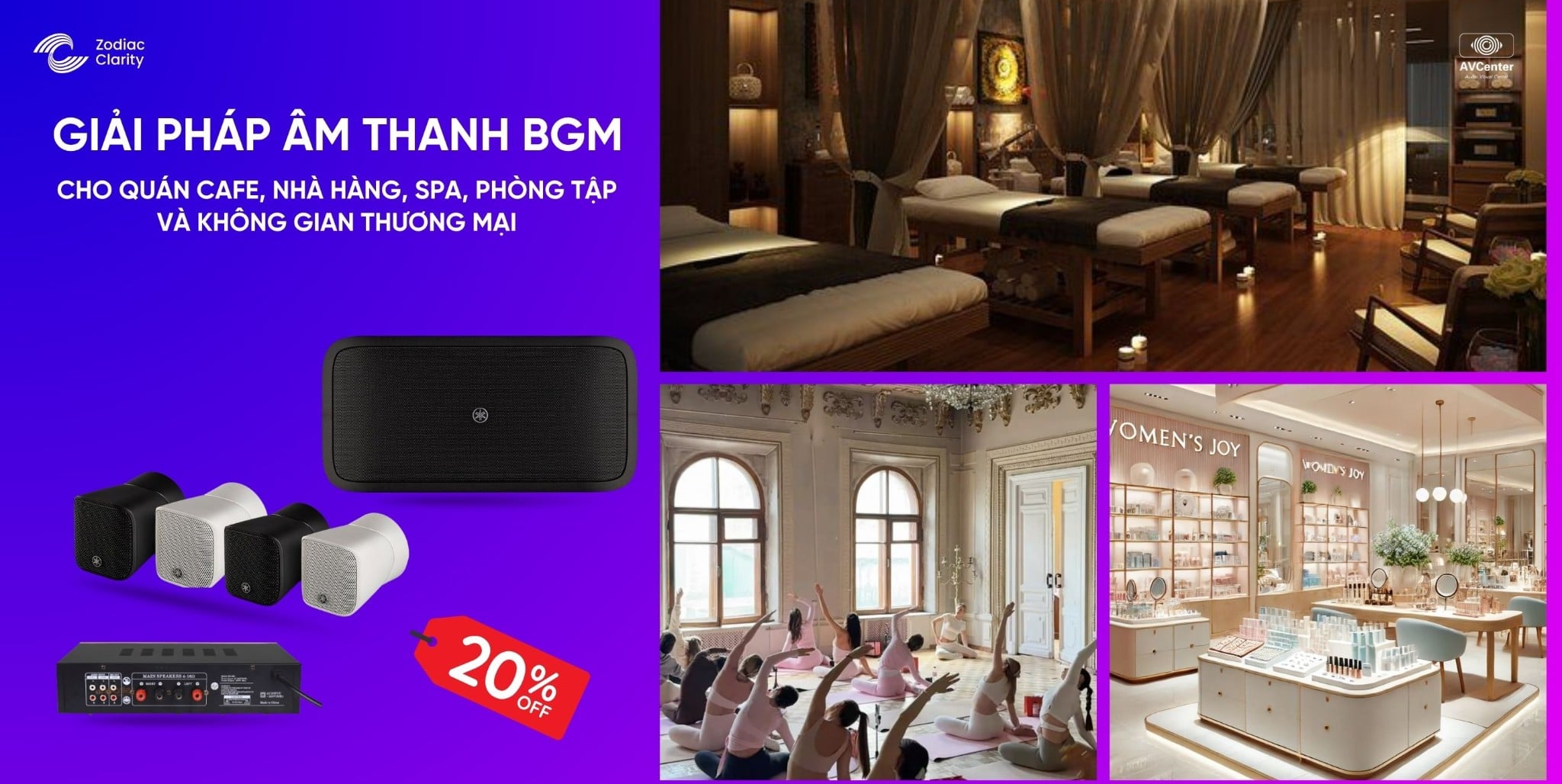 Khuyến mãi loa Yamaha VXS Series – Giải pháp âm thanh BGM tinh tế cho quán cafe, nhà hàng, spa và không gian thương mại