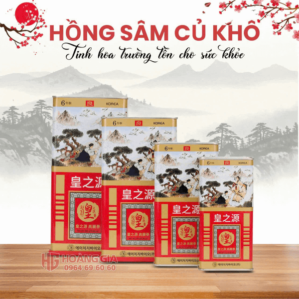 Hồng Sâm Hàn Quốc HG Bio hộp thiếc làm quà biếu sức khỏe cao cấp