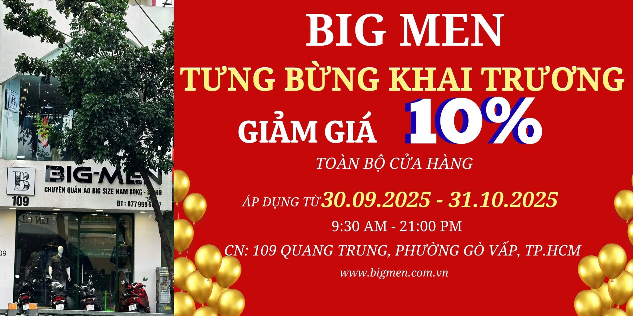 Big Men Chính Thức Khai Trương Chi Nhánh Mới – Nâng Tầm Phong Cách Cho Các Chàng Big Size