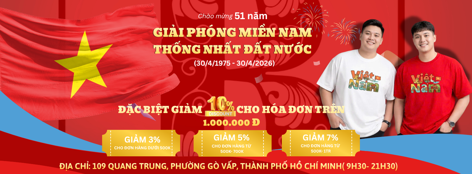 BIG-MEN TRIỂN KHAI CHƯƠNG TRÌNH ƯU ĐÃI LỚN TRI ÂN KHÁCH HÀNG NHÂN DỊP KỶ NIỆM 51 NĂM NGÀY GIẢI PHÓNG MIỀN NAM