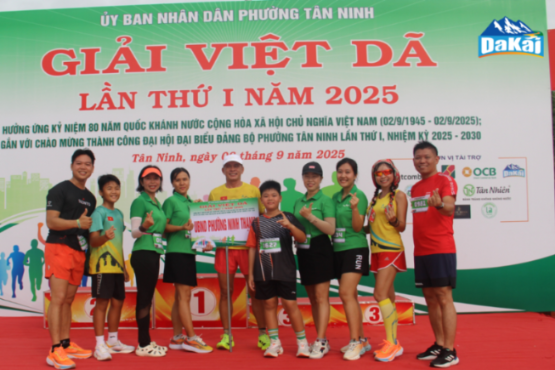DaKai đồng hành cùng hơn 1.000 vận động viên giải Việt dã Tân Ninh