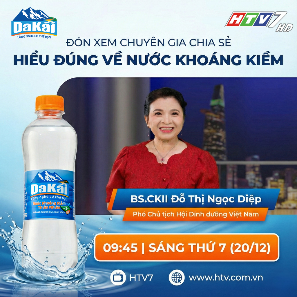 HIỂU ĐÚNG VỀ NƯỚC KHOÁNG KIỀM CÙNG BS.CKII ĐỖ THỊ NGỌC DIỆP👩‍⚕️