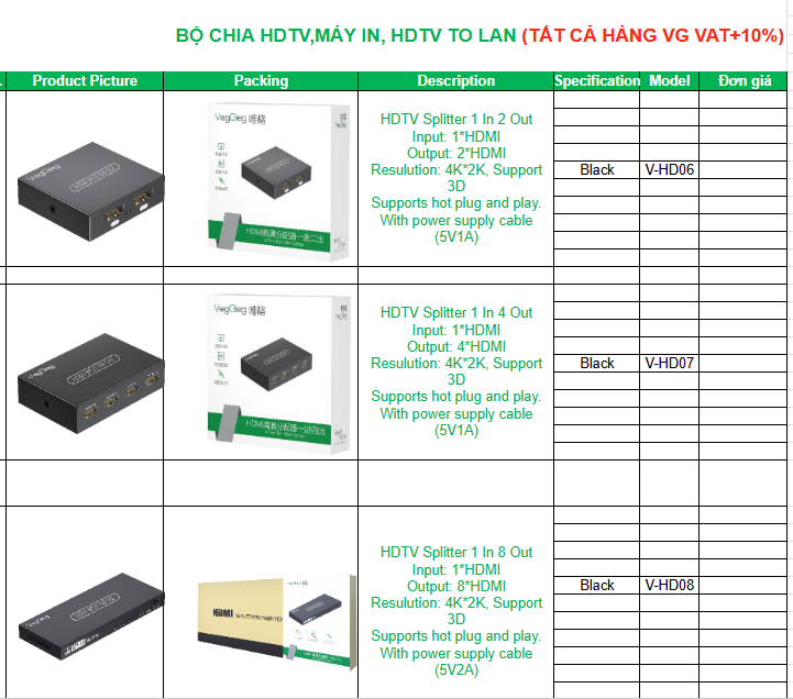 BỘ CHIA HDTV – BỘ CHIA MÁY IN – HDTV TO LAN ĐÀ NẴNG – TAM KỲ