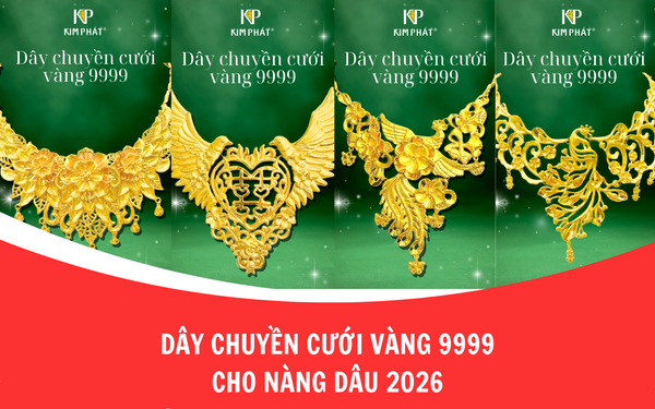 Dây chuyền cưới vàng 9999 cho nàng dâu 2026