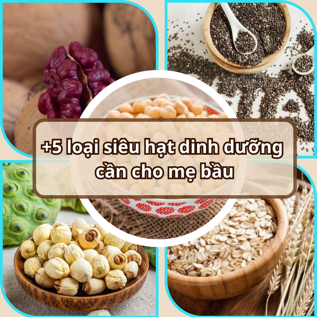 +5 loại siêu hạt dinh dưỡng cần thiết cho mẹ bầu