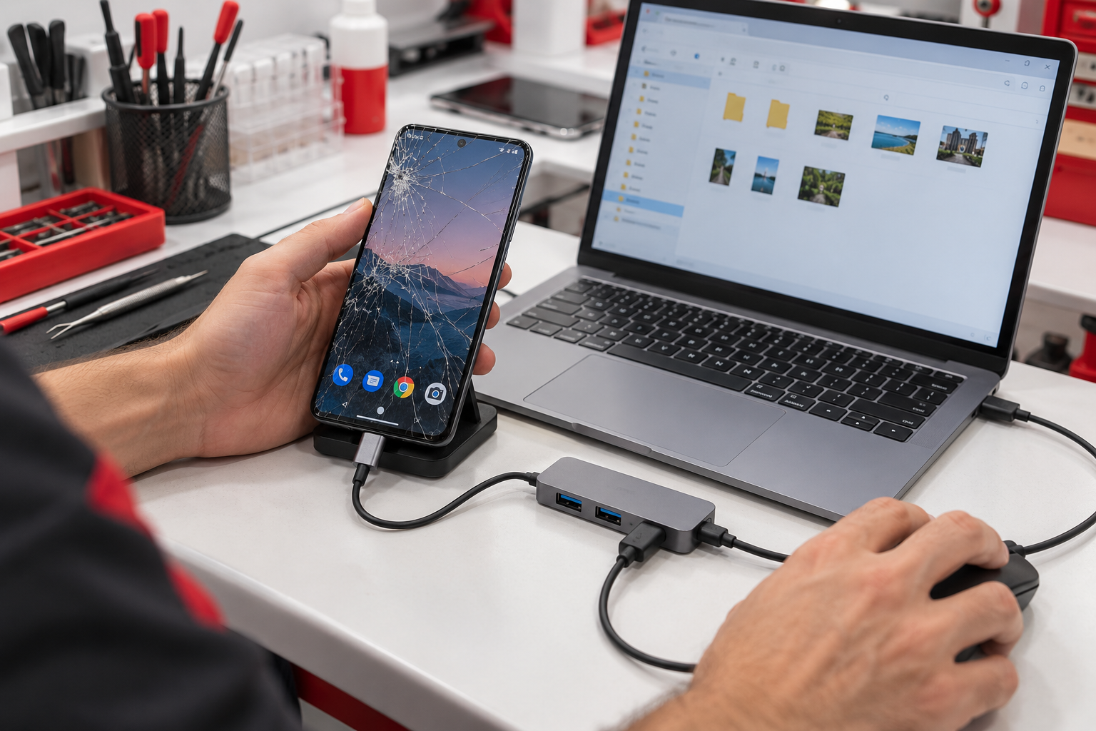 Cách sao lưu dữ liệu khi màn hình Android bị vỡ hoặc liệt cảm ứng