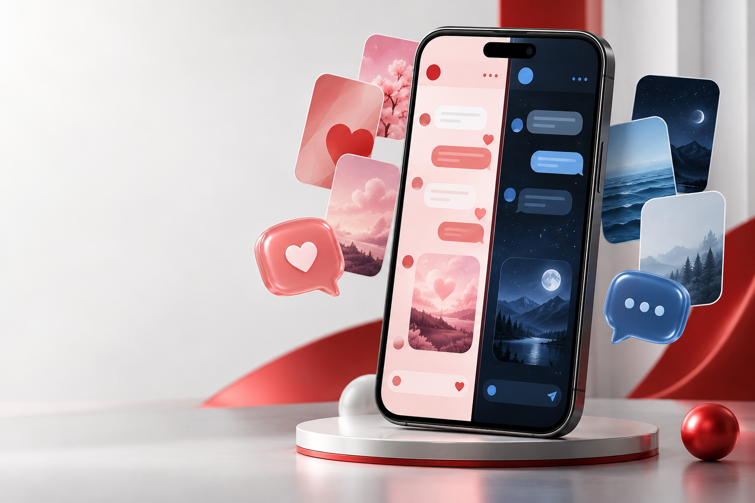 Chat Themes trên Google Messages: đổi nền và màu bong bóng tin nhắn