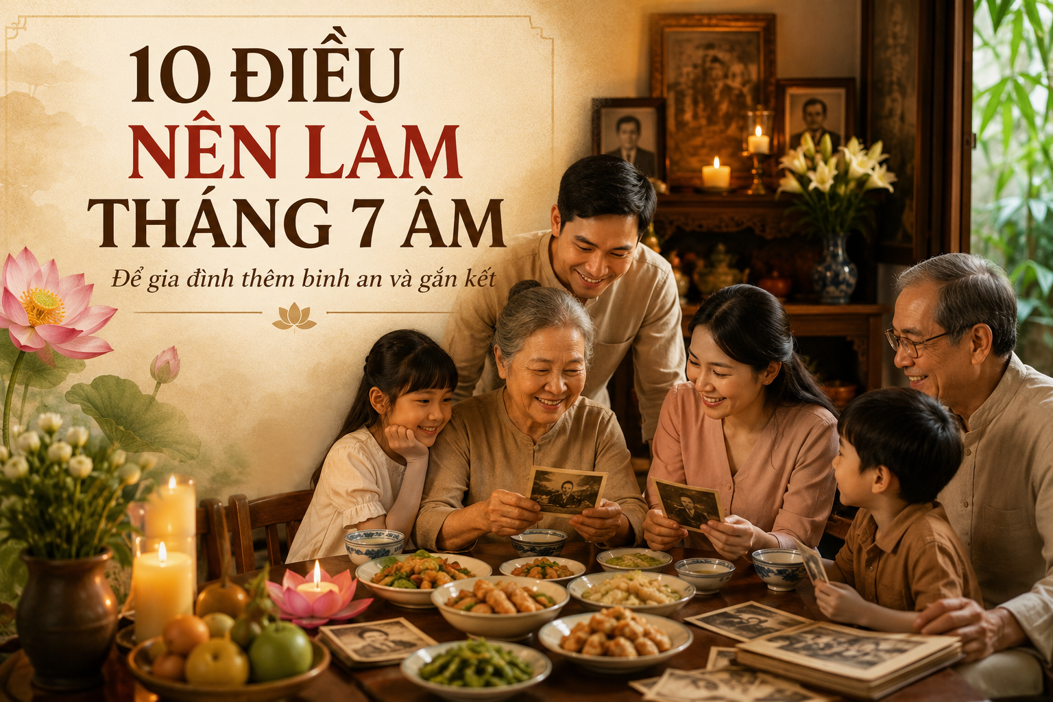 10 điều nên làm trong tháng 7 âm lịch để gia đình thêm bình an và gắn kết