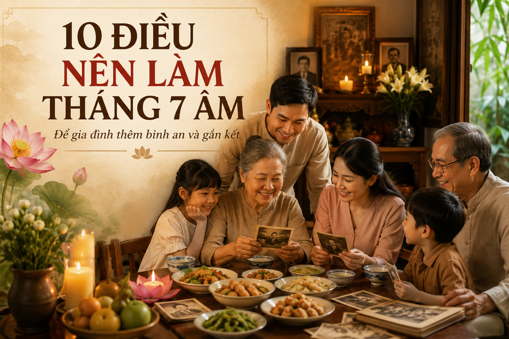 10 điều nên làm trong tháng 7 âm lịch để gia đình thêm bình an và gắn kết