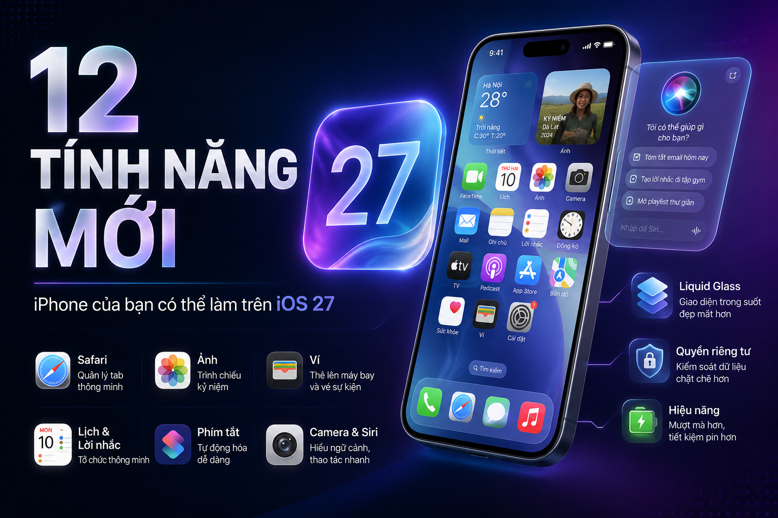 12 tính năng mới trên iOS 27 đáng chú ý nhất cho người dùng iPhone