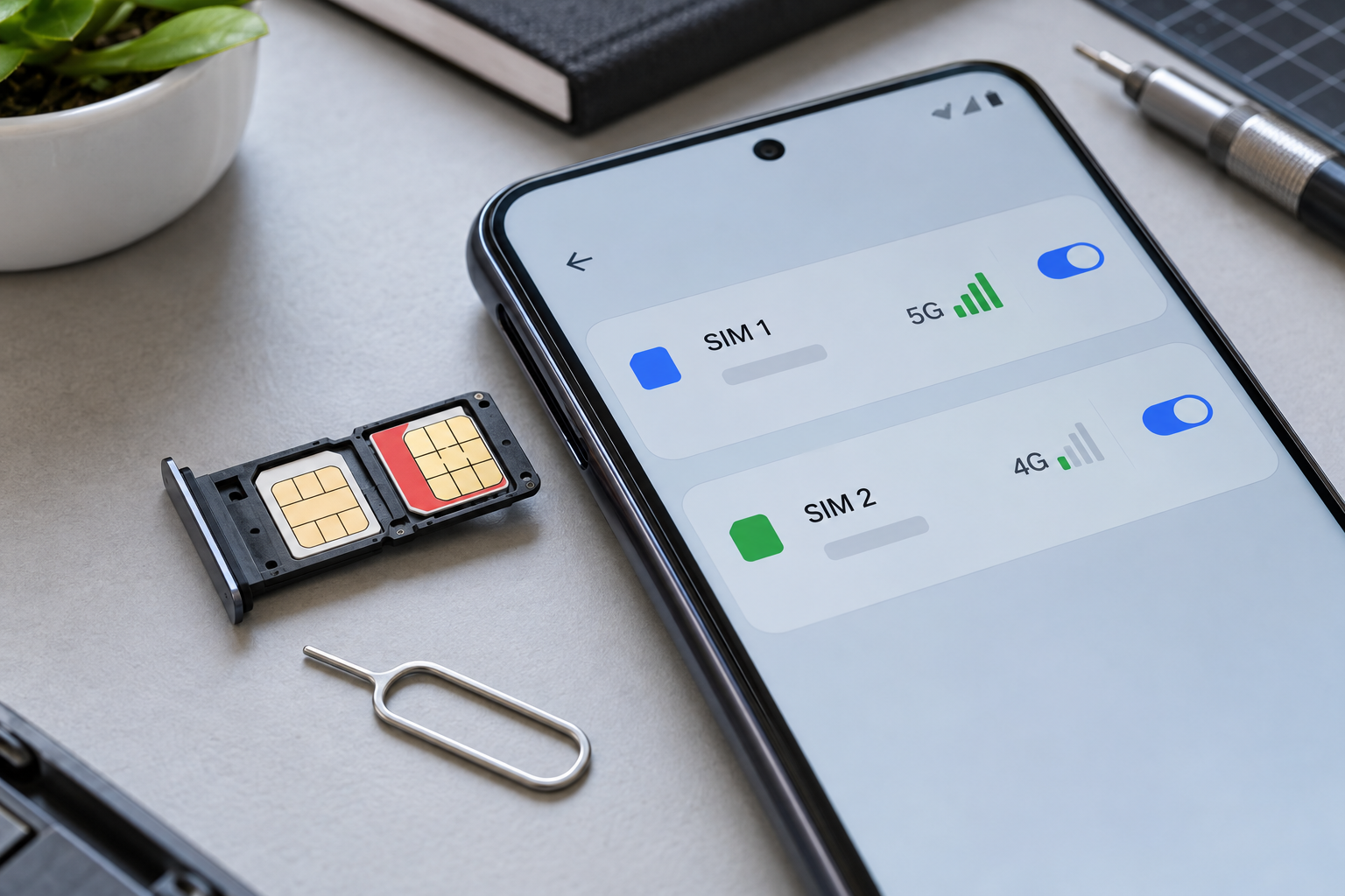 Dùng hai SIM trên Android: Vì sao SIM 2 không có 5G, VoLTE hoặc dữ liệu di động?