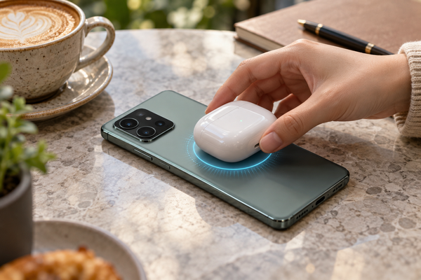 Cách dùng sạc ngược không dây Xiaomi để sạc tai nghe hoặc điện thoại khác