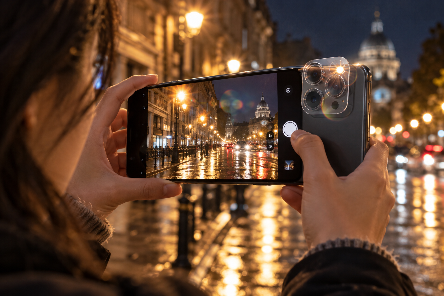 Dán kính bảo vệ camera có làm ảnh ban đêm bị lóa và mất nét không?