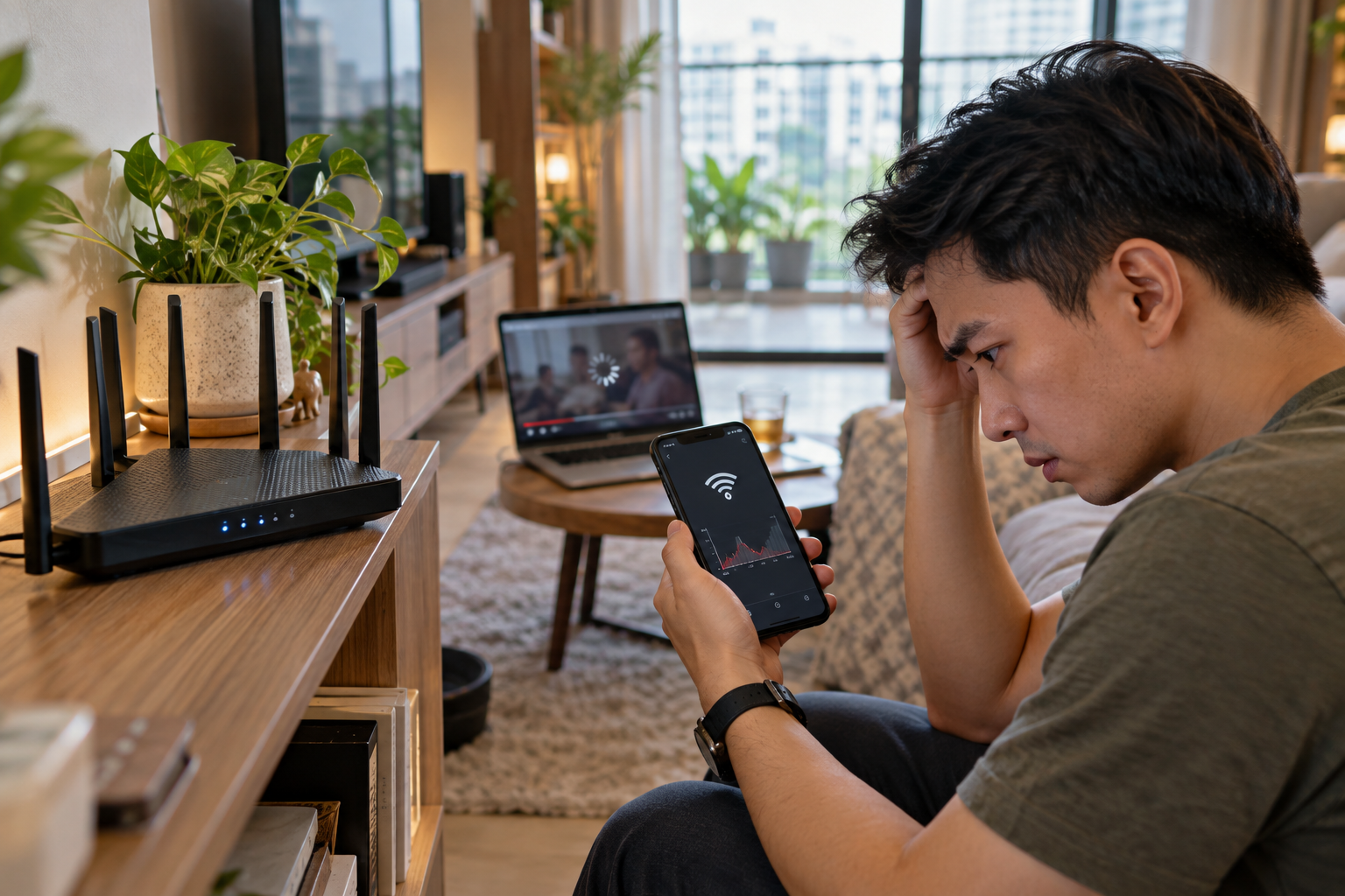 Điện thoại Android bắt Wi Fi 6 nhưng mạng vẫn chậm và hay ngắt