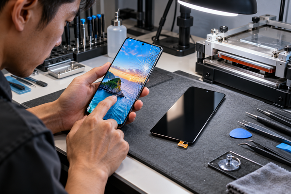 Android vỡ kính nhưng cảm ứng vẫn tốt: Nên ép kính, thay OLED hay màn Service Pack?