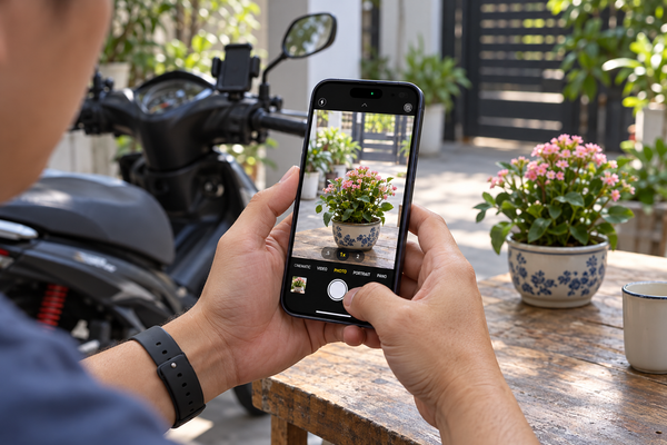 Gắn iPhone lên xe máy có ảnh hưởng camera không và nên kiểm tra gì khi ảnh bị rung
