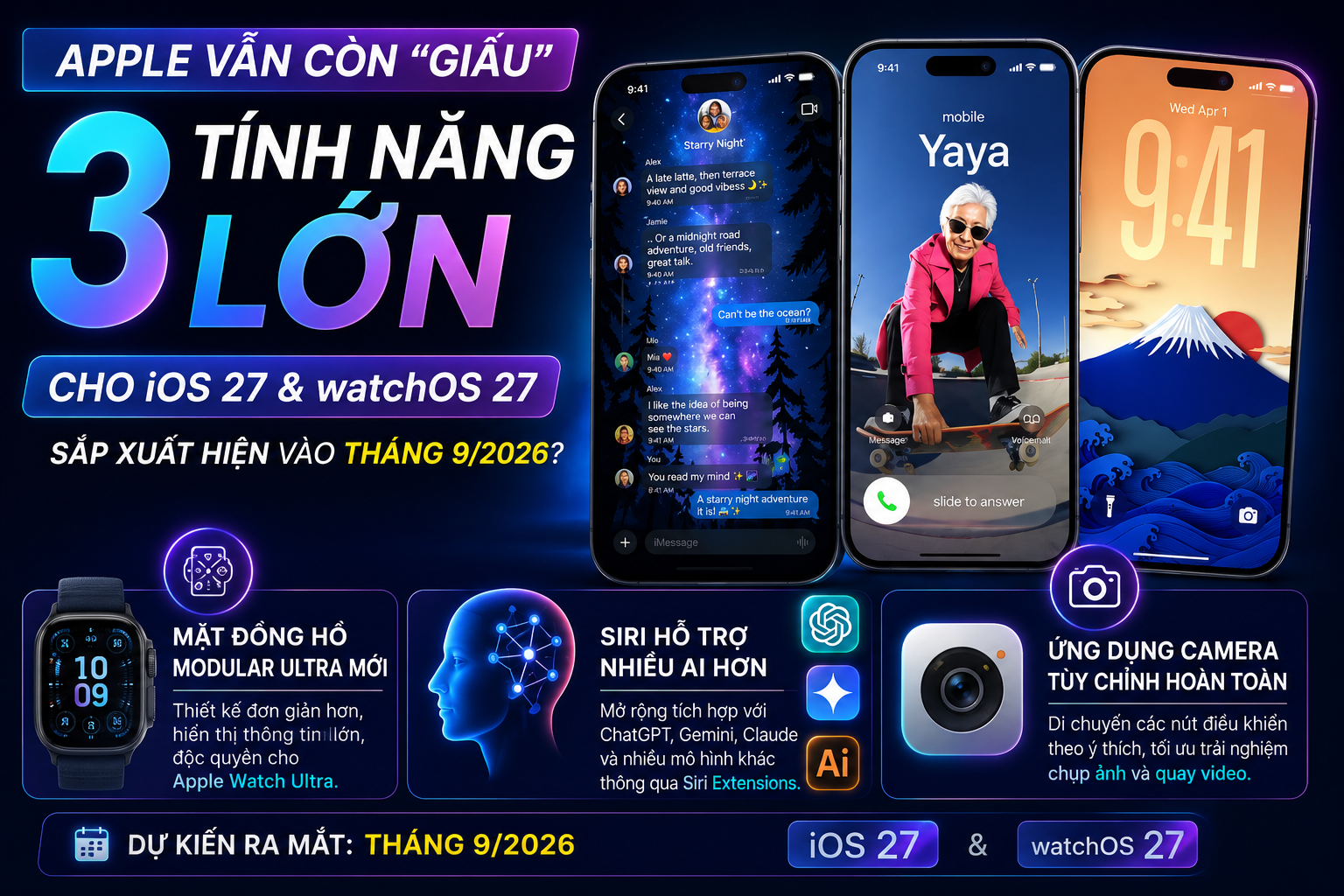 Apple Vẫn Còn Giấu 3 Tính Năng Lớn Cho iOS 27 Và watchOS 27