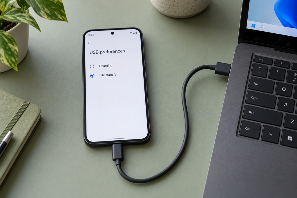 Android cắm vào máy tính chỉ sạc và cách bật truyền tệp