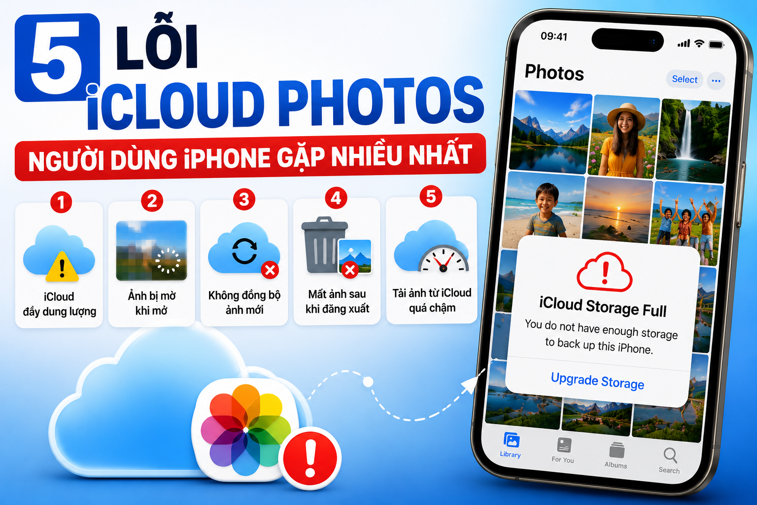 5 lỗi iCloud Photos người dùng iPhone gặp nhiều nhất