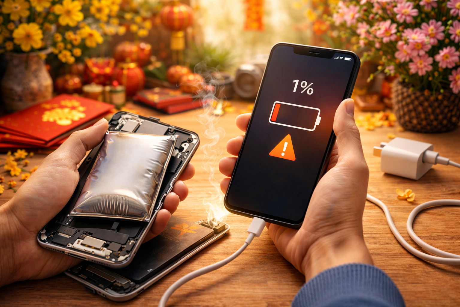 5 lý do bạn nên kiểm tra pin điện thoại trước Tết