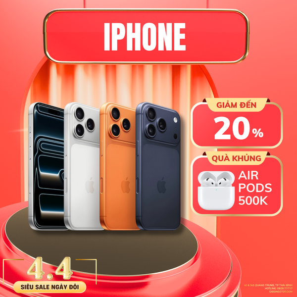 Bảng Giá iPhone Sale 4.4 – Giảm Đến 25% + Tặng AirPods