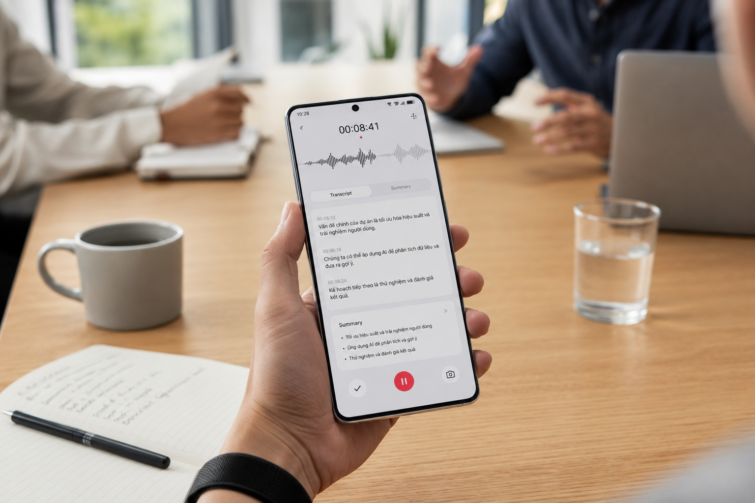 AI Recorder trên OPPO ColorOS 16: ghi âm, nhận diện người nói và tự tóm tắt cuộc họp