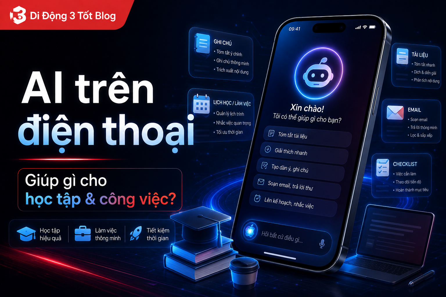 AI trên điện thoại giúp gì cho học tập và công việc?