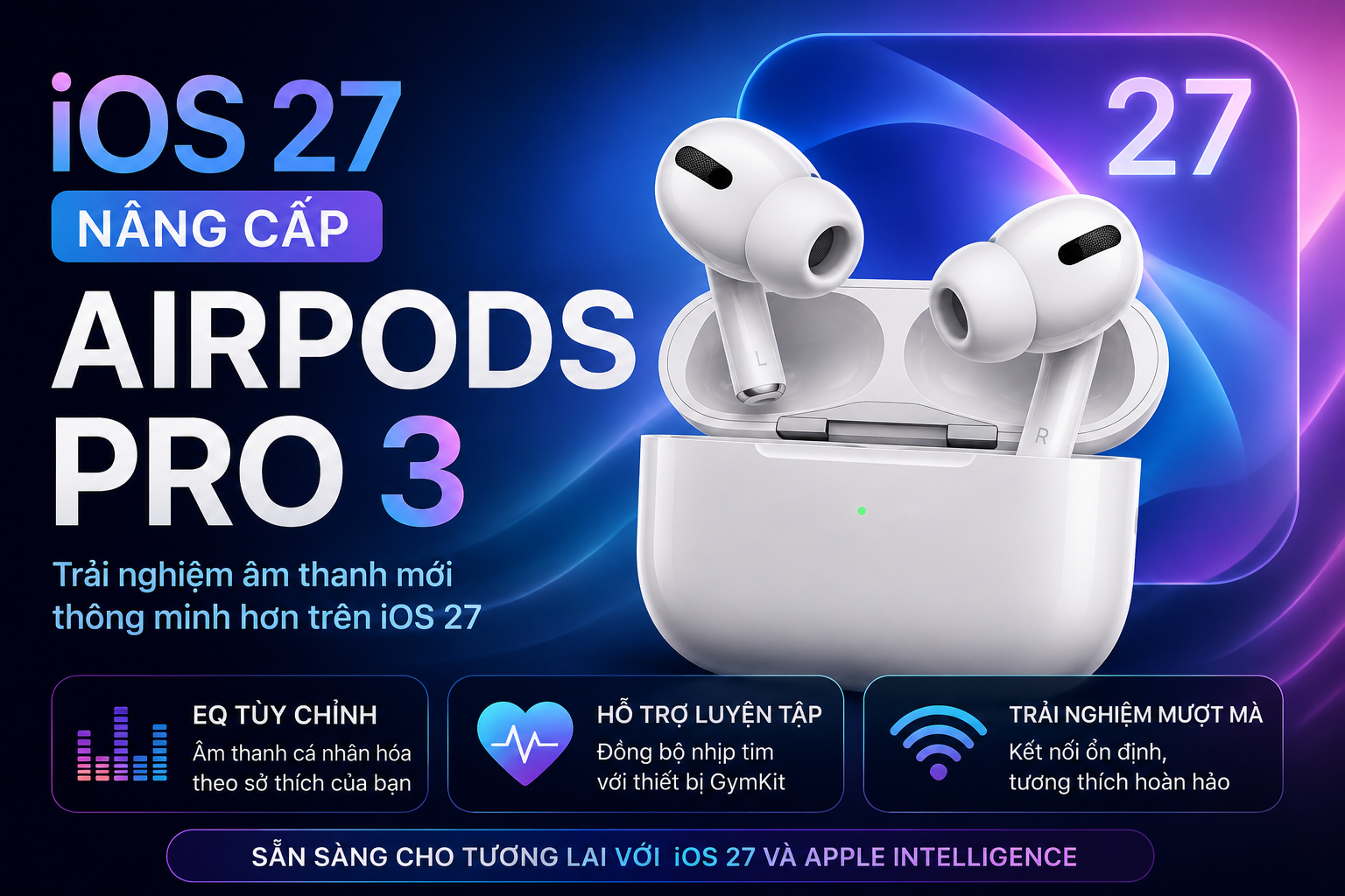AirPods Pro 3 Sẽ Hấp Dẫn Hơn Với Các Tính Năng Mới Trên iOS 27