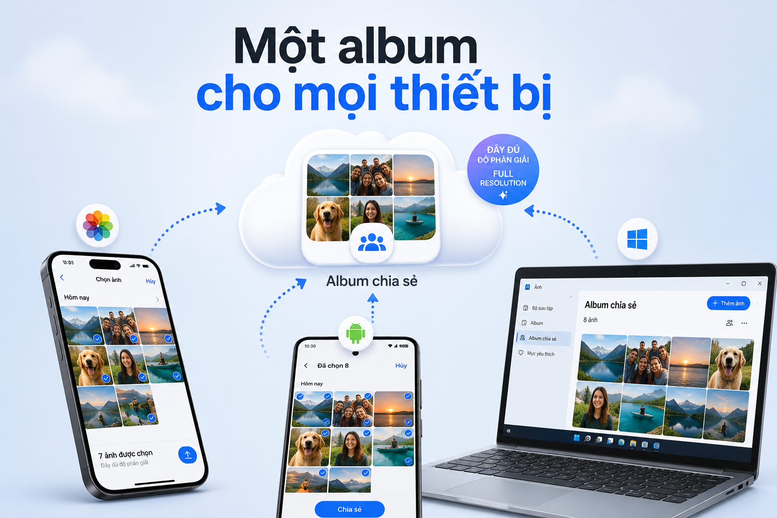 Album Chung iCloud mới: Người dùng Android và Windows có thể cùng đăng ảnh độ phân giải đầy đủ