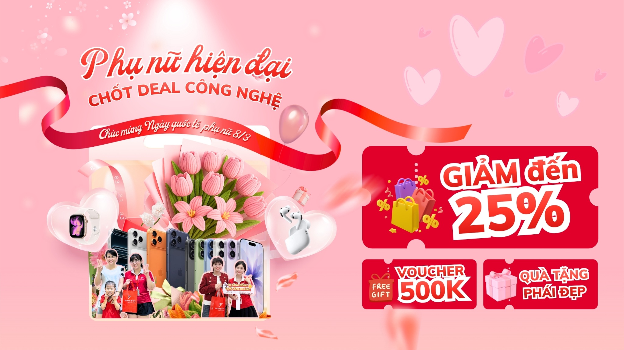 Phụ Nữ Hiện Đại – Chốt Deal Công Nghệ: Giảm Đến 25% Tại Di Động 3 Tốt