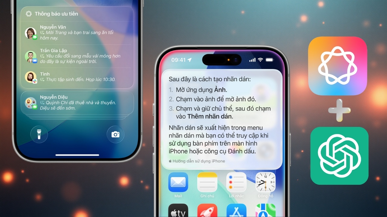 Biến iPhone thành trợ lý AI toàn diện: Hướng dẫn liên kết ChatGPT với Apple Intelligence cực dễ
