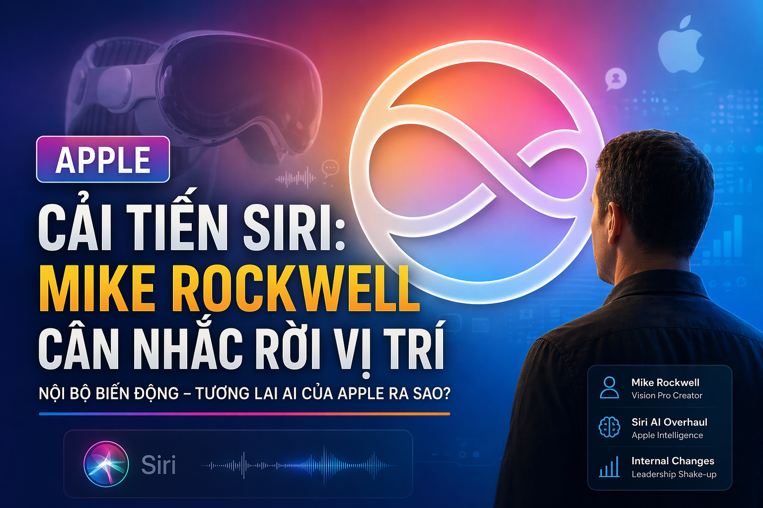 Apple cải tiến Siri: Nội bộ biến động, Mike Rockwell cân nhắc rời vị trí