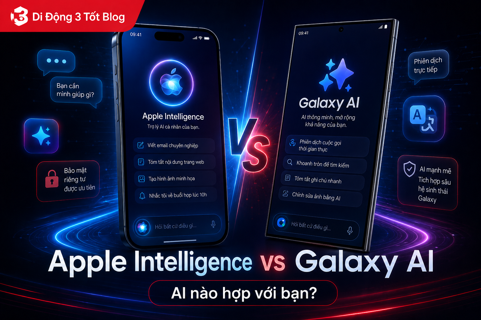 Apple Intelligence và Galaxy AI: Hệ AI nào phù hợp với bạn?