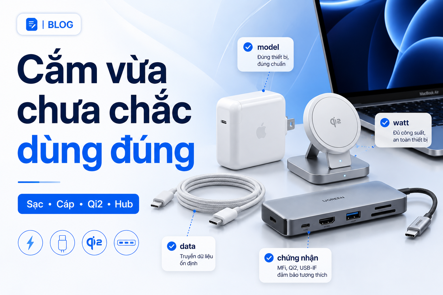 Apple làm mới trang phụ kiện: Cách kiểm tra tương thích sạc, cáp và phụ kiện trước khi mua