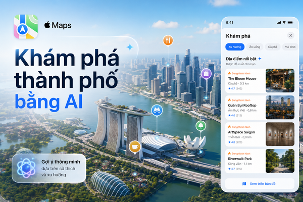 Apple Maps Flyover mới và Local Lists: AI giúp khám phá thành phố như thế nào?