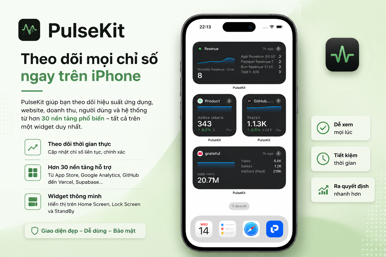 PulseKit là gì? Ứng dụng giúp theo dõi chỉ số quan trọng ngay trên iPhone