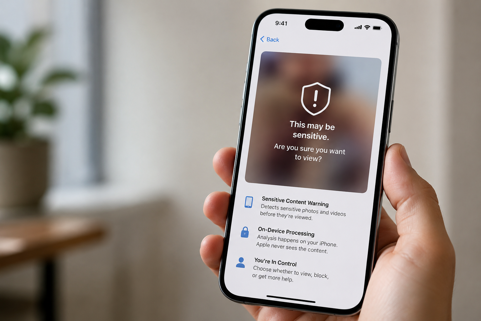 Sensitive Content Warning trên iPhone: bật cảnh báo ảnh nhạy cảm mà Apple không cần xem ảnh của bạn